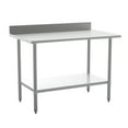 thumbnail image 1 of Flash Furniture 30" x 48" Adjustable Shelf Stainless Steel General Purpose Table with 4" Backsplash, 1 of 10