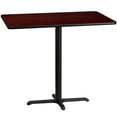 thumbnail image 1 of Flash Furniture 30'' x 48'' Rectangular Mahogany Laminate Table Top with 23.5'' x 29.5'' Bar Height Table Base, 1 of 3