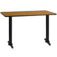 thumbnail image 1 of Flash Furniture 30'' x 48'' Rectangular Natural Laminate Table Top with 5'' x 22'' Table Height Bases, 1 of 3