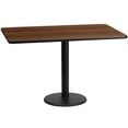 thumbnail image 1 of 30'' x 60'' Rectangular Laminate Table Top with 18'' Round Table Height Bases, 1 of 3