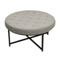 thumbnail image 1 of Flash Furniture Ashton Linen Tufted Ottoman Gray/Black Frame (WXTY104GRYLNBLK), 1 of 13
