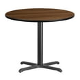 thumbnail image 1 of Flash Furniture 36'' Round Walnut Laminate Table Top with 30'' x 30'' Table Height Base, 1 of 4