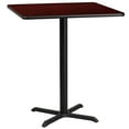 thumbnail image 1 of Flash Furniture 36'' Square Mahogany Laminate Table Top with 30'' x 30'' Bar Height Table Base, 1 of 3