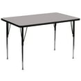 thumbnail image 1 of Flash Furniture 36''W x 72''L Rectangular Grey HP Laminate Activity Table - Standard Height Adjustable Legs, 1 of 3