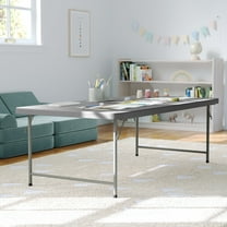Flash Furniture 4.93-Foot Kid's Granite Gray Plastic Folding Table