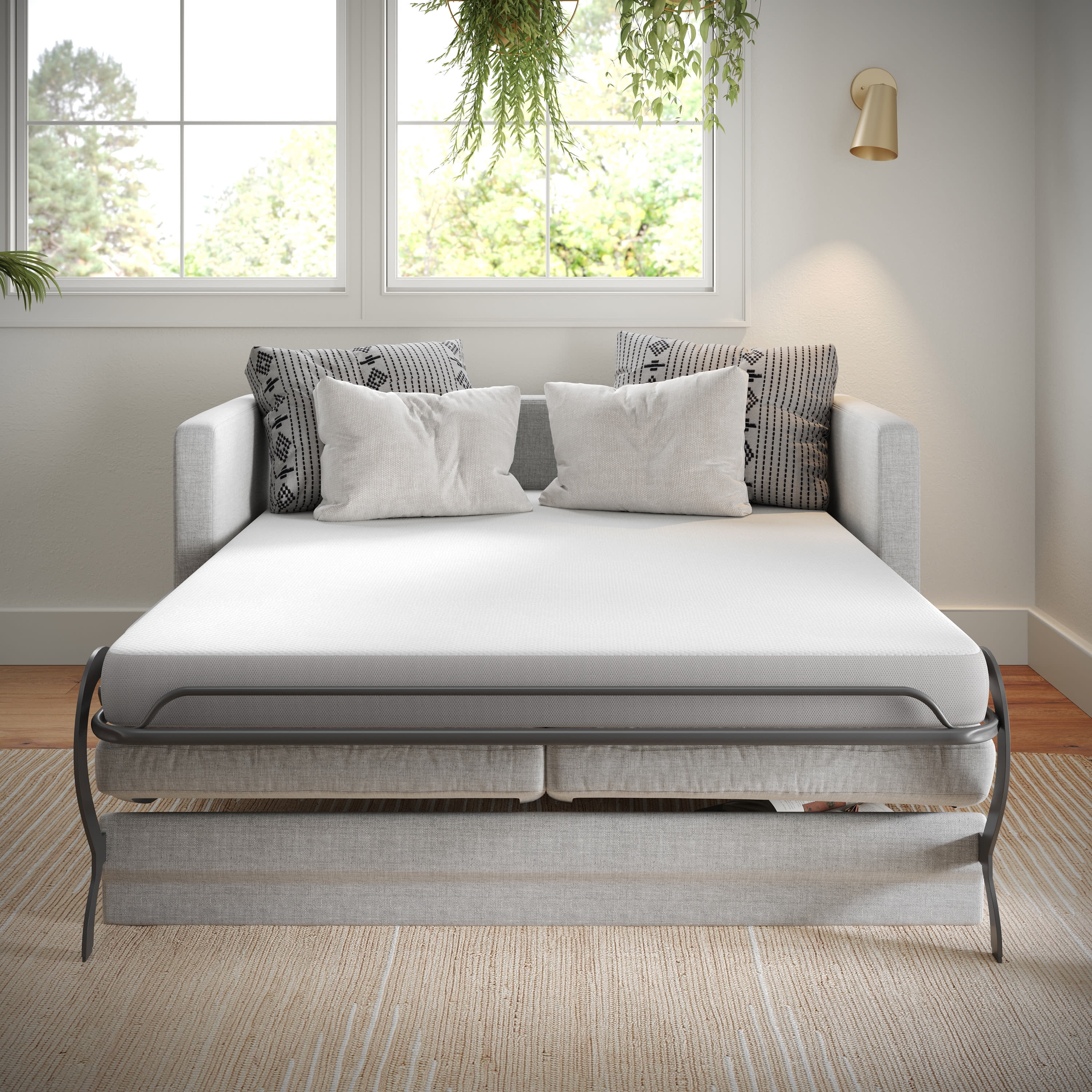 Full White Memory Foam Sofa Bed Mattress