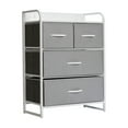 thumbnail image 1 of Flash Furniture Sodano Storage Drawer Fabric Gray Drawers/White Frame (WX5L604WWHGR), 1 of 13