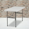 thumbnail image 1 of Flash Furniture 4-Foot Granite White Plastic Folding Table, 1 of 9