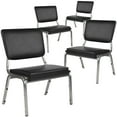 thumbnail image 1 of Flash Furniture 4 Pack HERCULES Series 1000 lb. Rated Black Antimicrobial Vinyl Bariatric Medical Reception Chair with 3/4 Panel Back, 1 of 8