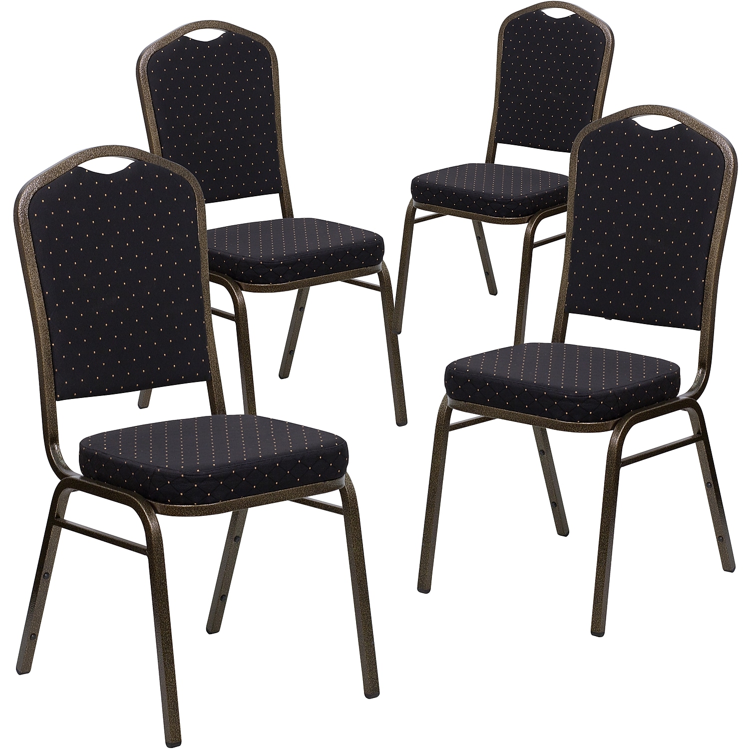 Flash Furniture 4 Pack HERCULES Series Teardrop Back Stacking Banquet