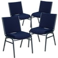 thumbnail image 1 of Flash Furniture Hercules Series Adult Heavy-Duty Fabric Stack Chairs with Arms, Set of 4, Blue Dot, 1 of 11