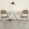 thumbnail image 1 of Flash Furniture 4 Pack HERCULES Series Ultra-Premium Triple Braced Beige Fabric Metal Folding Chair with Easy-Carry Handle, 1 of 8