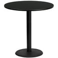 thumbnail image 1 of Flash Furniture 42'' Round Black Laminate Table Top with 24'' Round Bar Height Table Base, 1 of 3