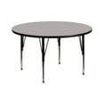 thumbnail image 1 of Flash Furniture 42'' Round Grey HP Laminate Activity Table - Height Adjustable Short Legs, 1 of 3