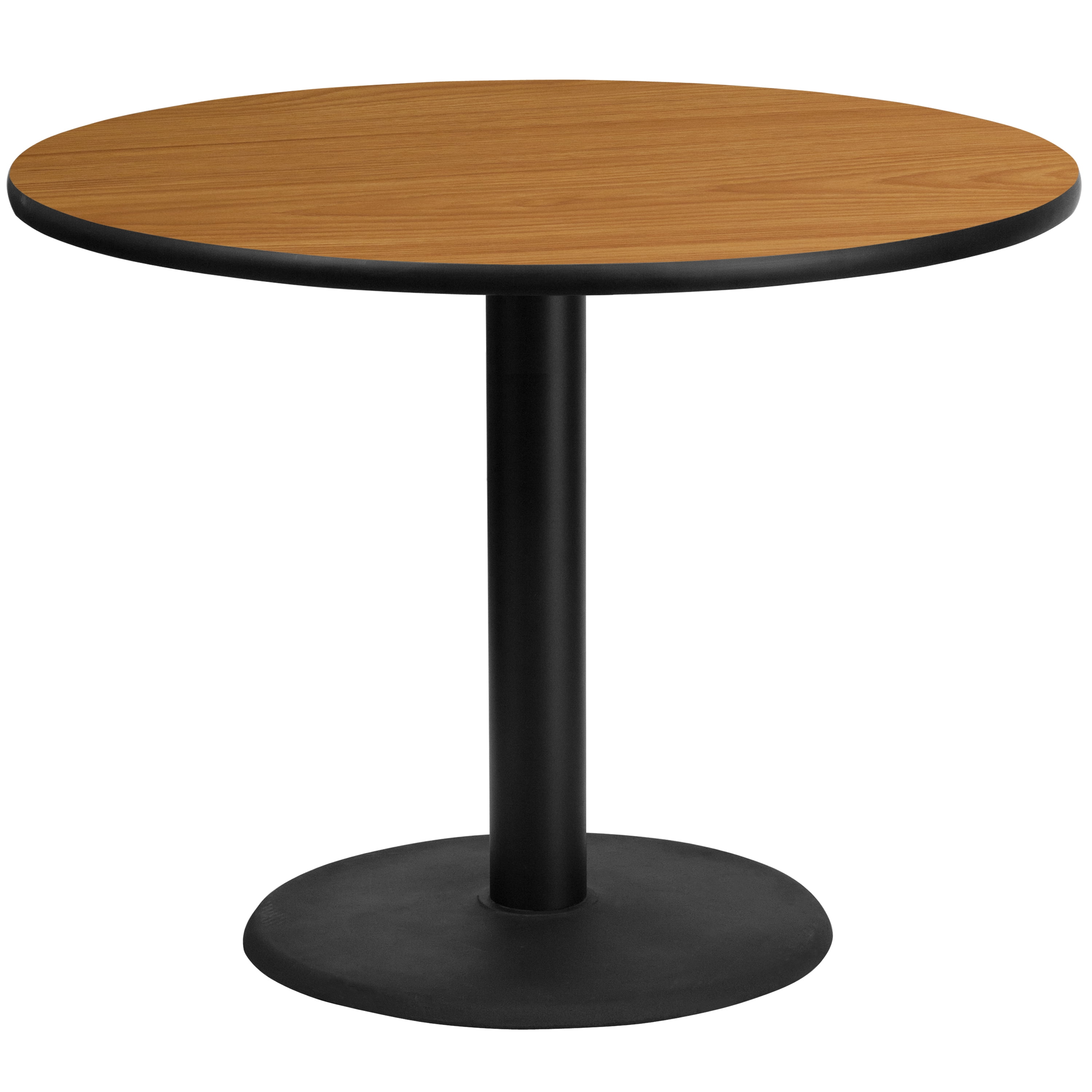 Contemporary 42'' Round Dining Table with Natural Laminate Top
