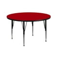 thumbnail image 1 of Flash Furniture Wren 42'' Round Red Thermal Laminate Activity Table - Height Adjustable Short Legs, 1 of 3