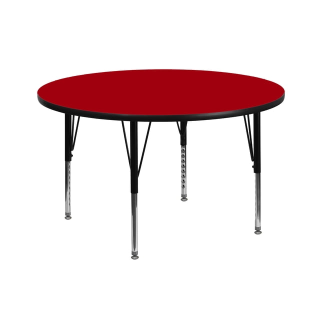 Table Plans Flash Furniture Wren 42'' Round Red Thermal Laminate Activity Table ...