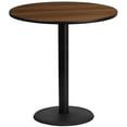 thumbnail image 1 of Flash Furniture 42'' Round Walnut Laminate Table Top with 24'' Round Bar Height Table Base, 1 of 3