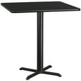 thumbnail image 1 of Flash Furniture 42'' Square Black Laminate Table Top with 33'' x 33'' Table Height Base, 1 of 3