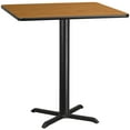 thumbnail image 1 of Flash Furniture 42'' Square Natural Laminate Table Top with 33'' x 33'' Bar Height Table Base, 1 of 3