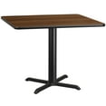 thumbnail image 1 of Flash Furniture 42'' Square Walnut Laminate Table Top with 33'' x 33'' Table Height Base, 1 of 3