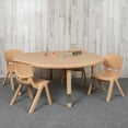thumbnail image 1 of Flash Furniture 45" Round Natural Plastic Height Adjustable Activity Table Set with 4 Chairs, 1 of 10