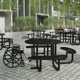 thumbnail image 1 of Flash Furniture Creekside Outdoor Picnic Table 46" Round Wheelchair Accessible Black (SLFEMR46ADABK), 1 of 8