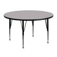 thumbnail image 1 of Flash Furniture 48'' Round Grey Thermal Laminate Activity Table - Height Adjustable Short Legs, 1 of 3