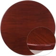 thumbnail image 1 of Flash Furniture 48'' Round High-Gloss Mahogany Resin Table Top with 2'' Thick Drop-Lip, 1 of 3