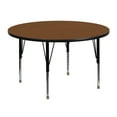 thumbnail image 1 of Flash Furniture 48'' Round Oak HP Laminate Activity Table - Height Adjustable Short Legs, 1 of 3