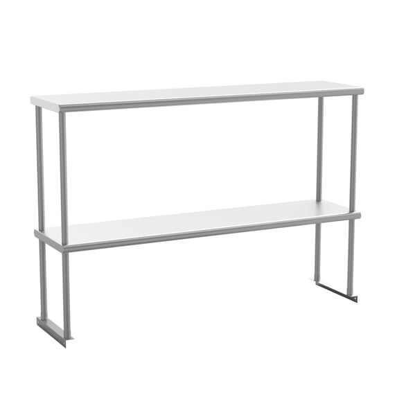 Flash Furniture 48" x 12" Double Overshelf Stainless Steel General Purpose Table