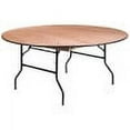 thumbnail image 1 of Flash Furniture 5.5-Foot Round Wood Folding Banquet Table with Clear Coated Finished Top, 1 of 4