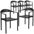 thumbnail image 1 of Flash Furniture 5 Pack HERCULES Series 1000 lb. Capacity Black Plastic Cafe Stack Chair, 1 of 7