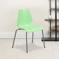 thumbnail image 1 of Flash Furniture 5 Pack HERCULES Series 770 lb. Capacity Green Stack Chair with Lumbar Support and Silver Frame, 1 of 14