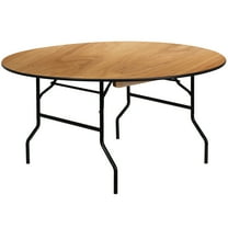 Flash Furniture 5' Round All-Occasion Wood Folding Event Table, Natural/Black