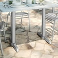 thumbnail image 1 of Flash Furniture 5'' x 22'' Restaurant Indoor/Outdoor Table T-Base with 3'' Dia. Table Height Column, Silver, 1 of 9