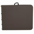 thumbnail image 1 of Flash Furniture 6-Foot Bi-Fold Brown Rattan Plastic Folding Table, 1 of 4