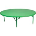 thumbnail image 1 of Flash Furniture 60'' Round Kid's Green Plastic Folding Table RB-60R-KID-GN-GG, 1 of 4