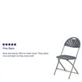 thumbnail image 1 of Flash Furniture 650 lb. Capacity Charcoal Plastic Fan Back Folding Chair, 1 of 5