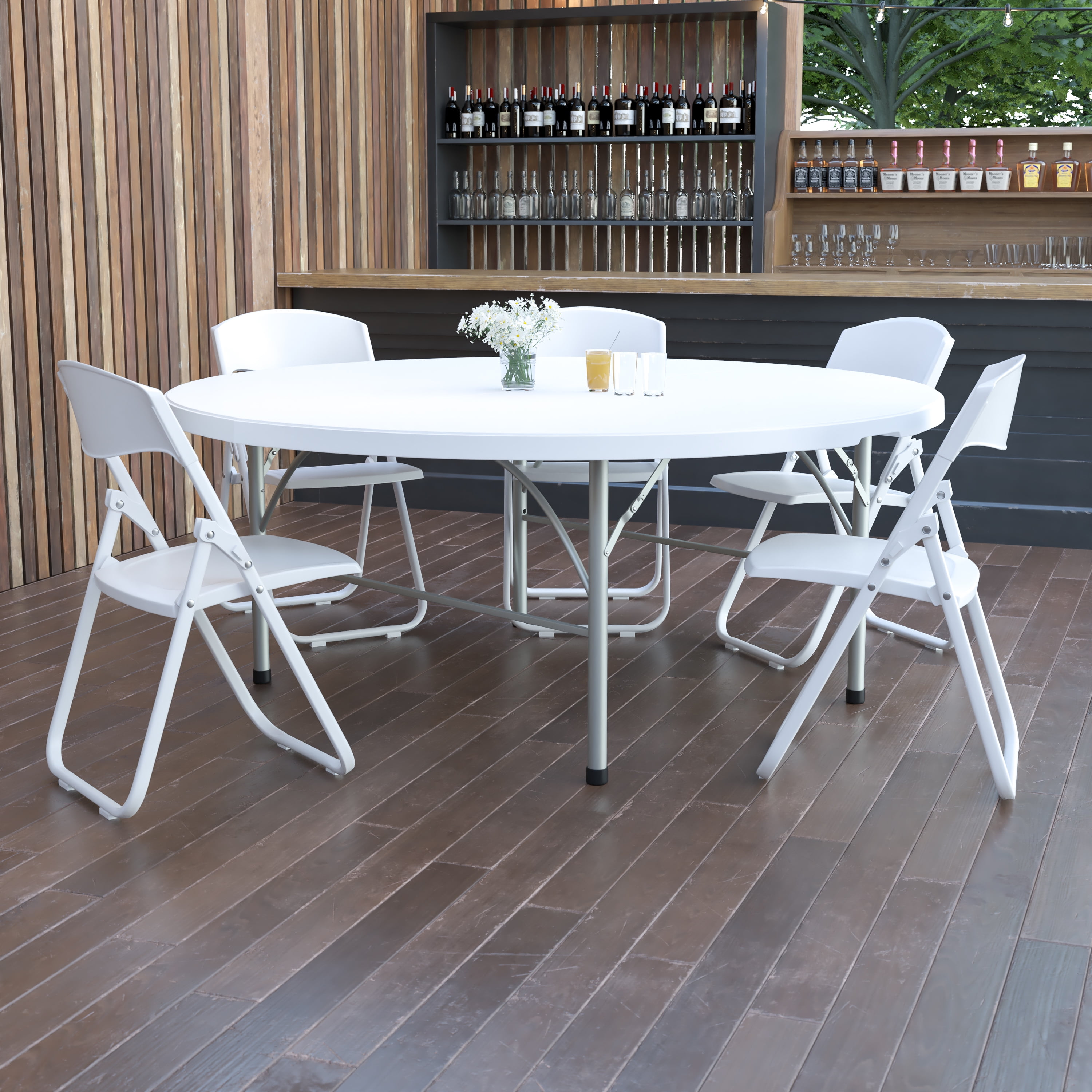 Plastic folding dining table discount