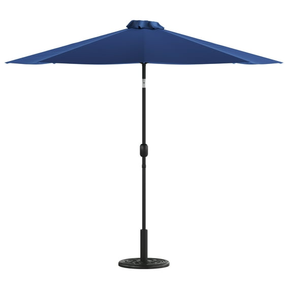 Flash Furniture 8' Navy Octagon Patio Umbrella and Base with Stand