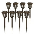 thumbnail image 1 of Flash Furniture 8 Piece Modern Brown LED Solar Pathway Light, 8 Lumens, 1 of 11