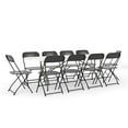 thumbnail image 1 of Flash Furniture 8' Plastic Bi-Fold Training Table Set with 10 Folding Chairs, White, 1 of 13