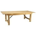 thumbnail image 1 of Flash Furniture 8' x 40" Rectangular Antique Rustic Light Natural Solid Pine Folding Farm Table, 1 of 9
