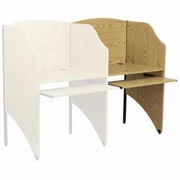Flash Furniture Add-On Study Carrel in Oak Finish