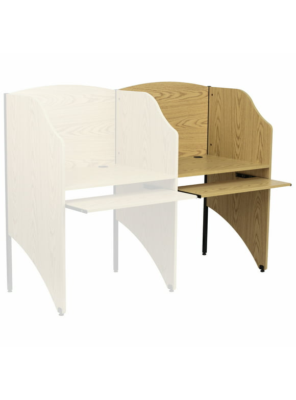 Flash Furniture Add-On Study Carrel in Oak Finish