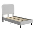 thumbnail image 1 of Flash Furniture Addison Fabric Upholstered Platform Bed, Light Grey, Twin, 1 of 11
