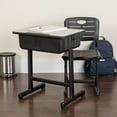 thumbnail image 1 of Flash Furniture Adjustable Height Student Desk and Chair with Black Pedestal Frame, 1 of 13