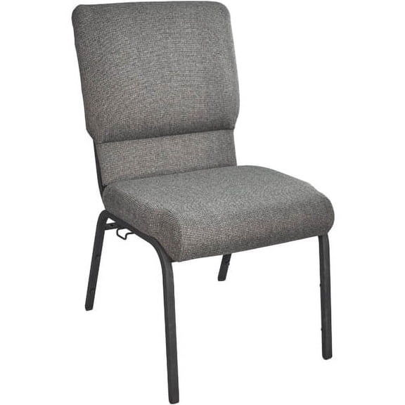 Flash Furniture Advantage 18.5" Fabric Church Chair in Fossil and Black