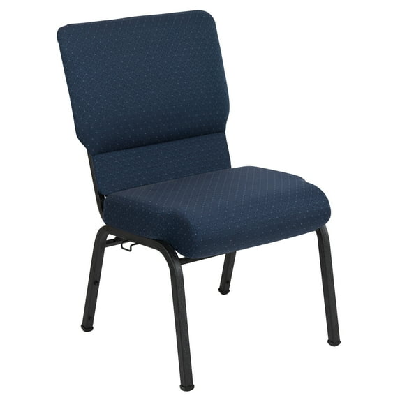 Flash Furniture Advantage 20.5" Fabric Church Chair in Cobalt and Black
